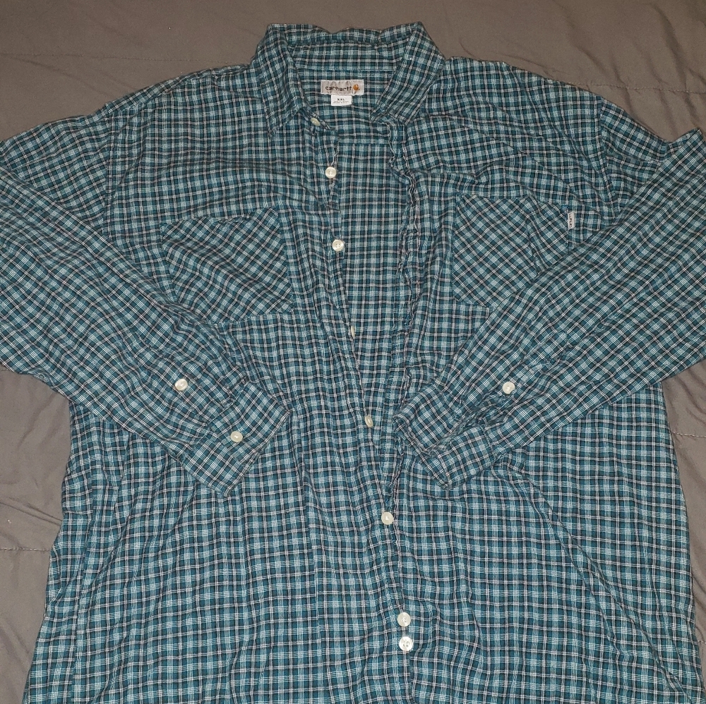 Carhartt Long Sleeve Button Down Green